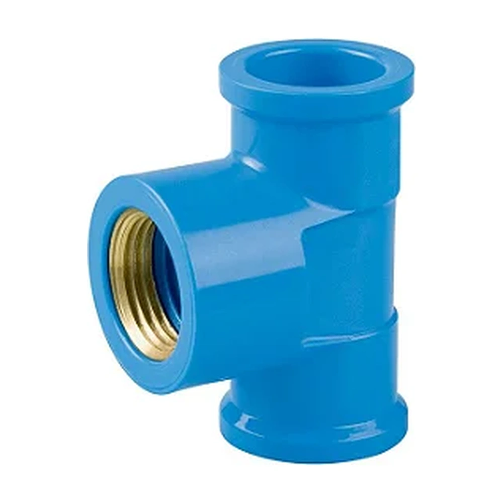 Tee Azul Soldáve Bucha Latão 25 X 1/2 Mm - Plastubos