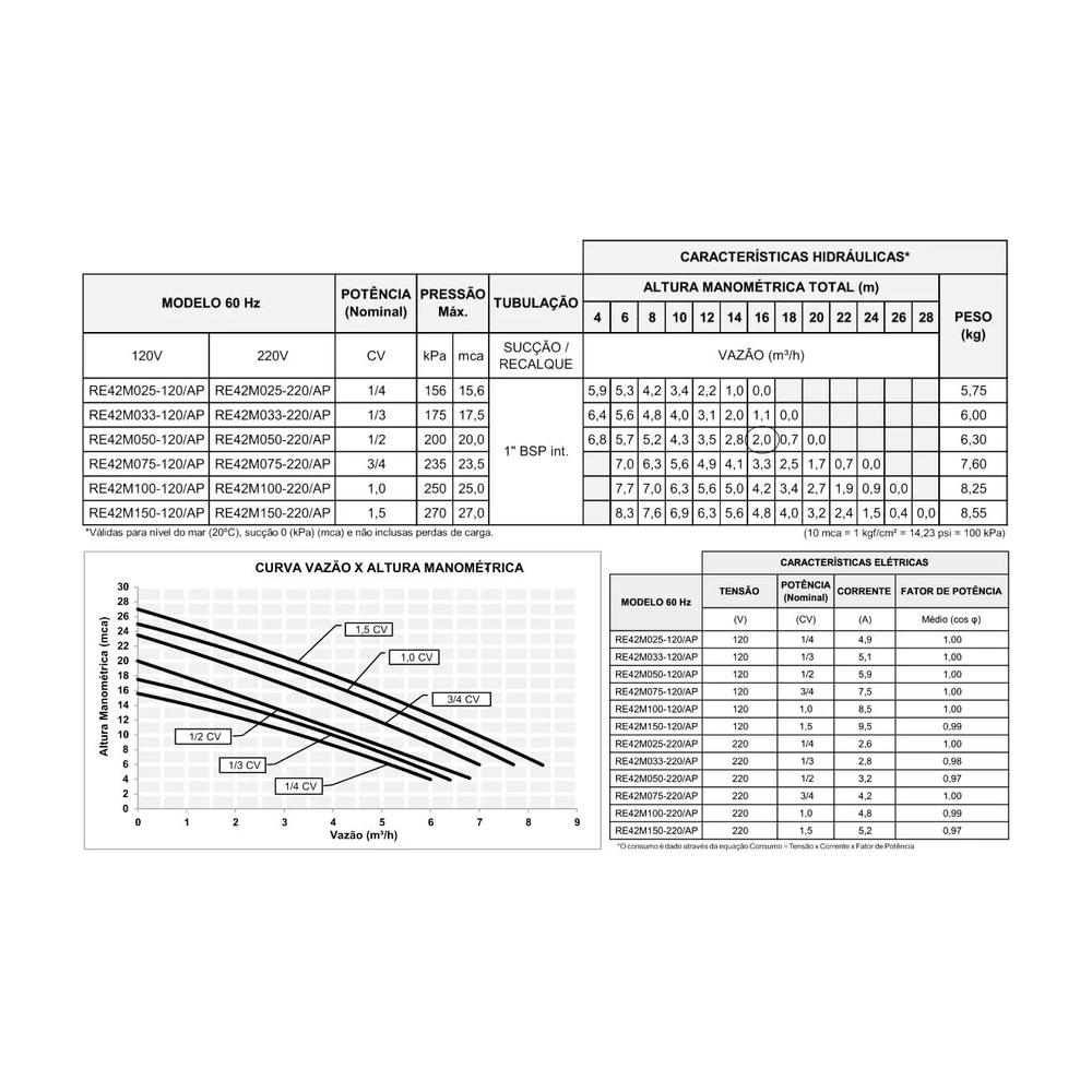 Pré-visualização 4 de Bomba Centrífuga Residencial 3/4Cv 220V - Syllent