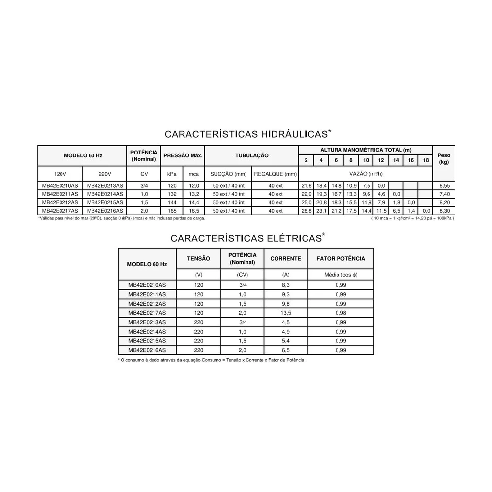 Pré-visualização 4 de Bomba Cent Hidromassagem Mb42E0214As 1Cv 220V 60Hz - Super Syllent