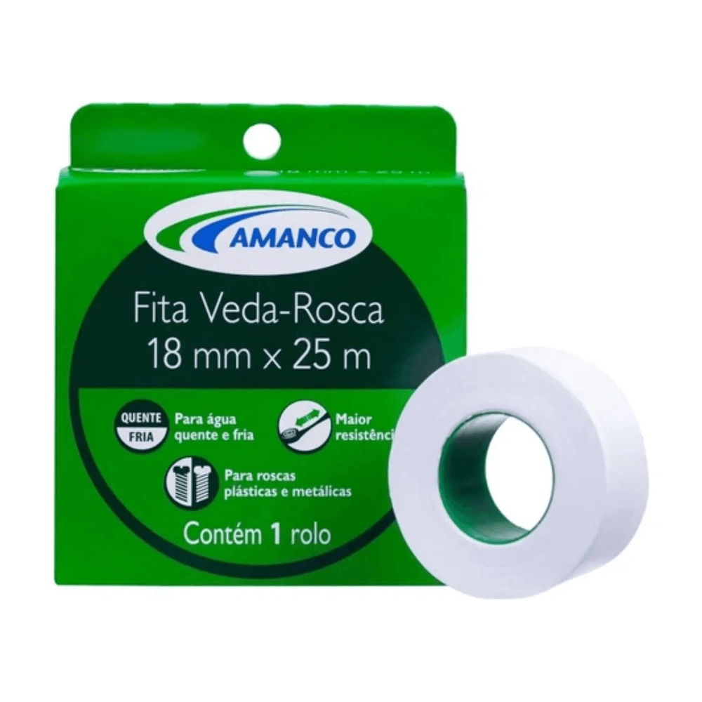 Fita Veda Rosca 18Mm X 25M - Amanco