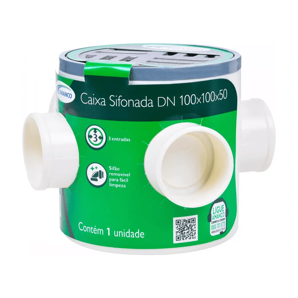 Ralo 100 X 100 X 50 Caixa Sifonada - Amanco