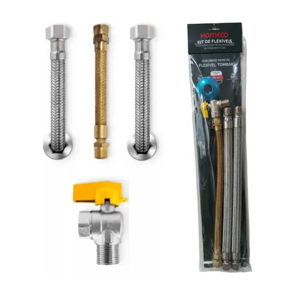 Kit Instalação Aquecedor M1/2" Rf X 3/4" 40Cm - Komeco